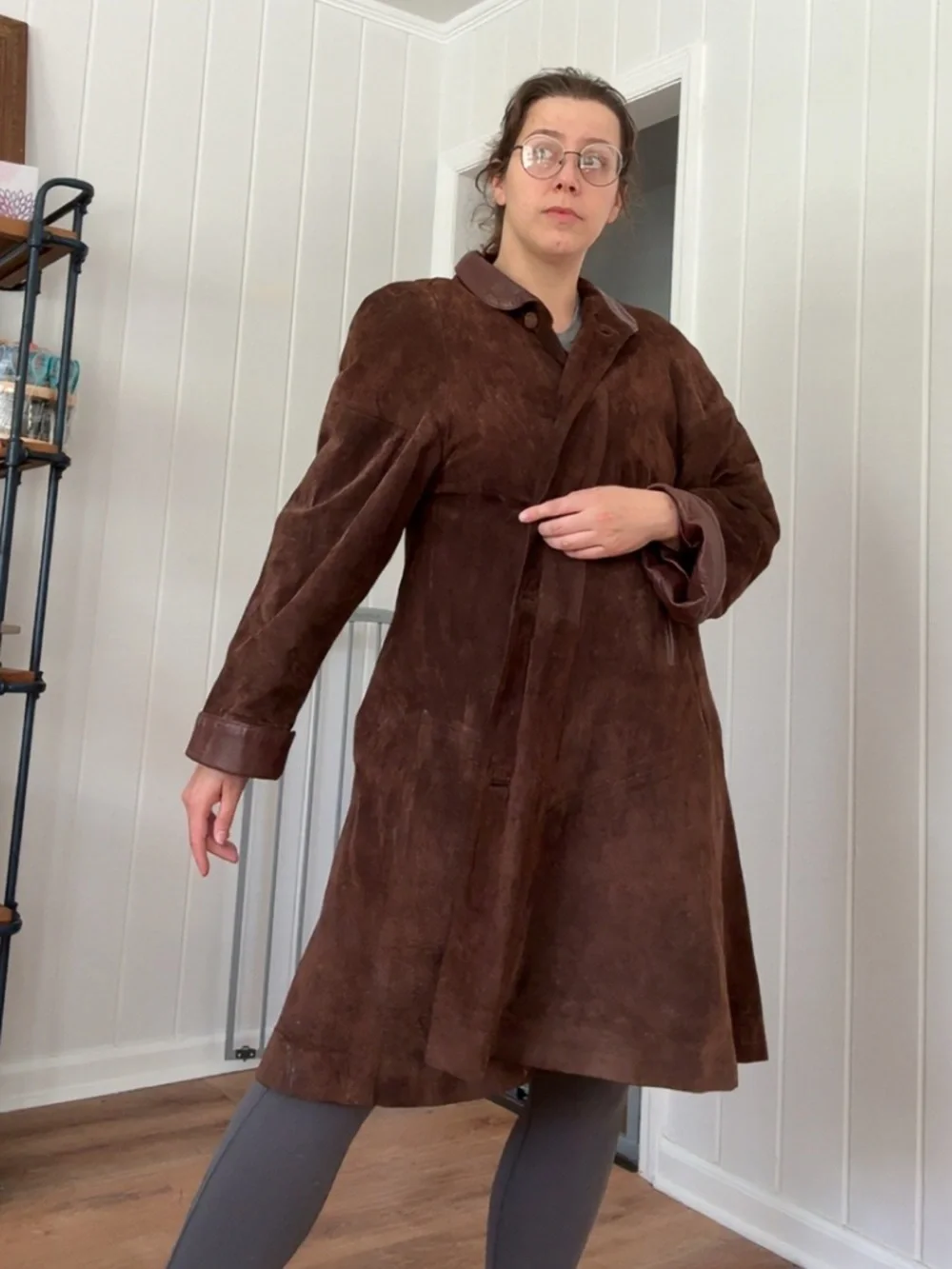 80s suede swing coat - Picture 8 of 8